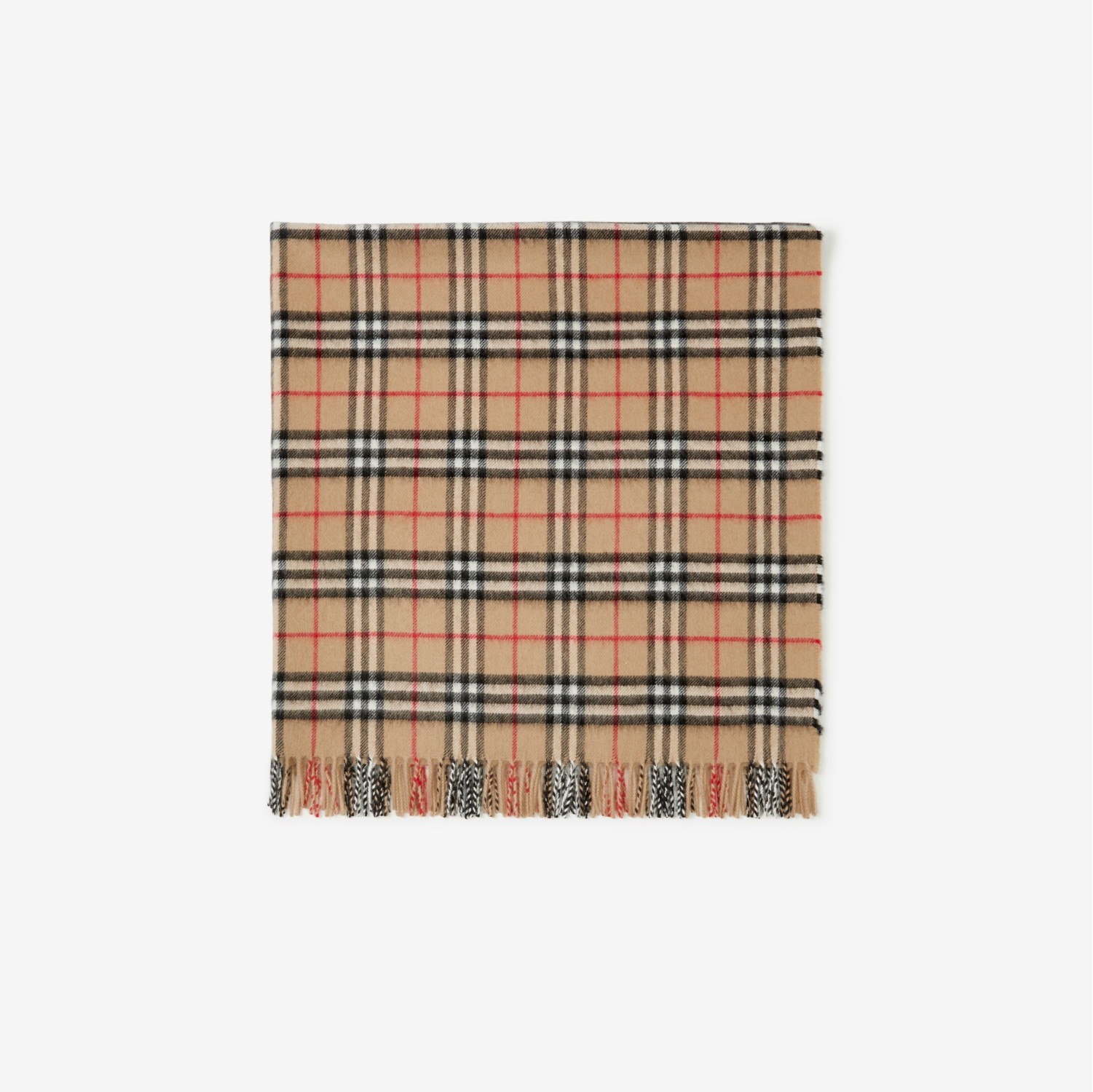 Check Cashmere Baby Blanket in Archive beige - Children | Burberry® Official