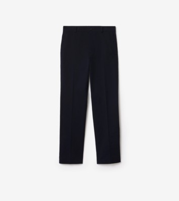 Cotton Twill Chinos in Navy - Men | Burberry® Official