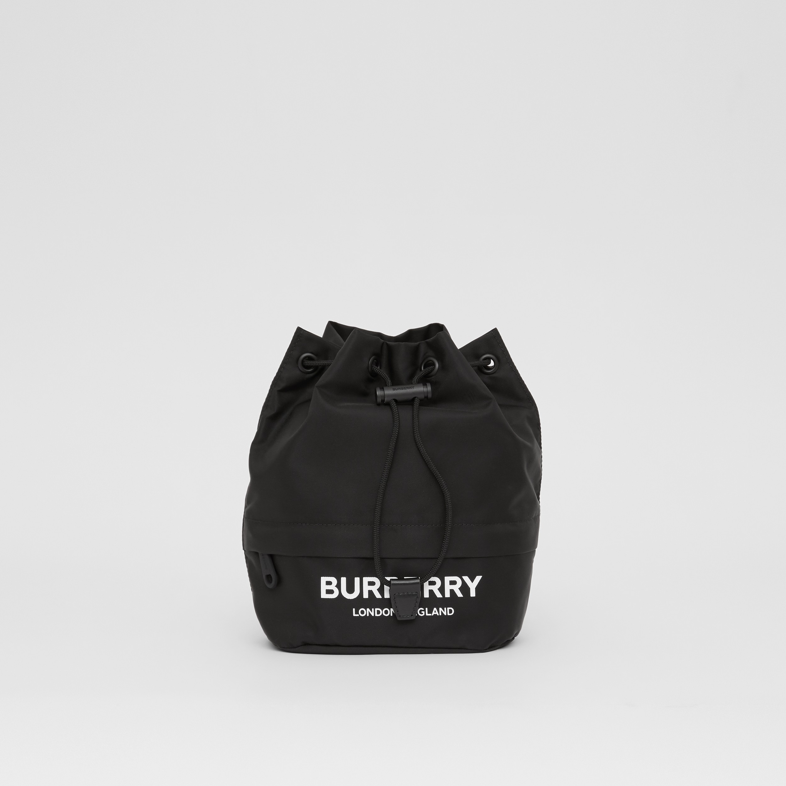 ロゴプリント ナイロン ドローコードポーチ (ブラック) - ウィメンズ | Burberry®公式サイト