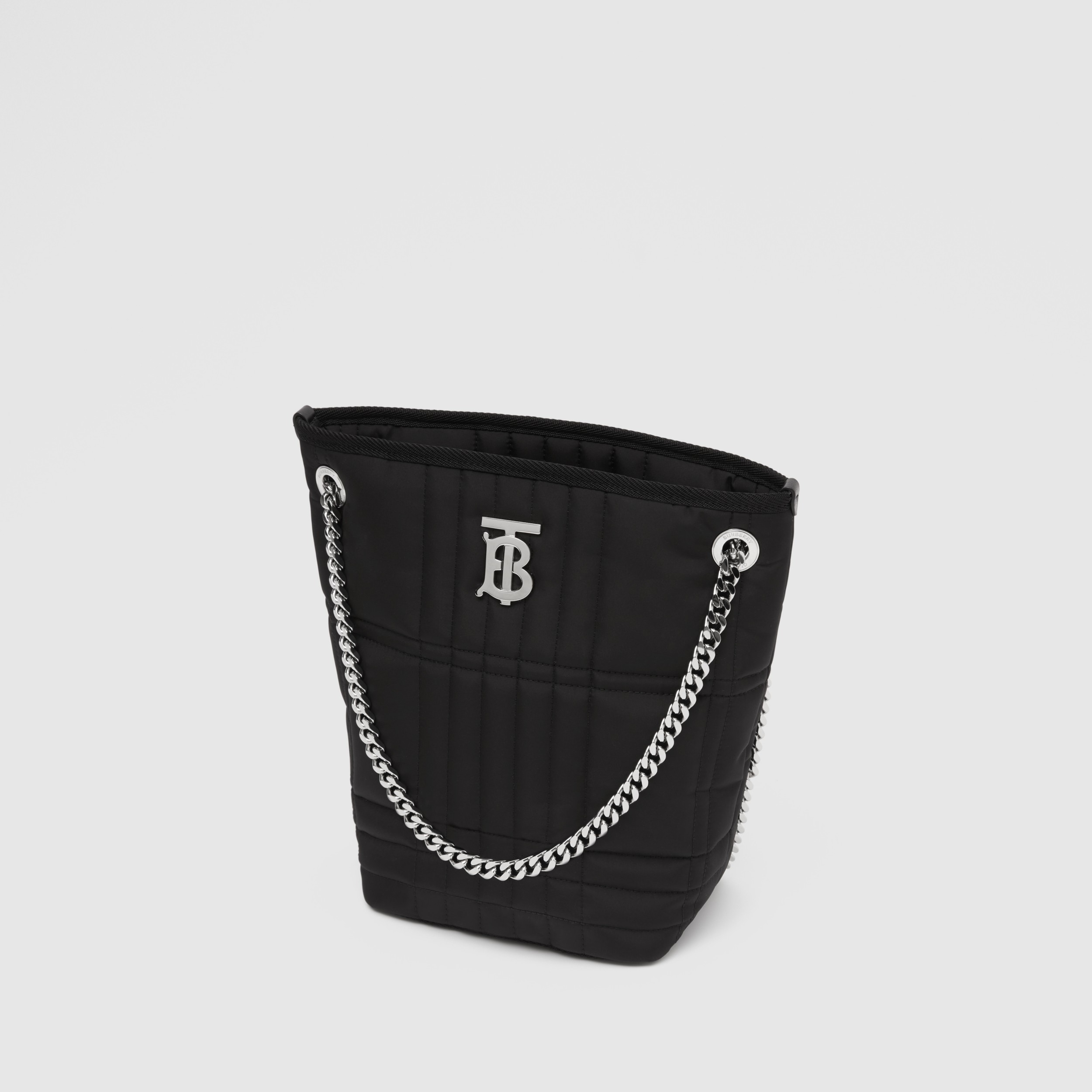 Quilted Fabric Small Lola Bucket Bag in Black Women Burberry® Official