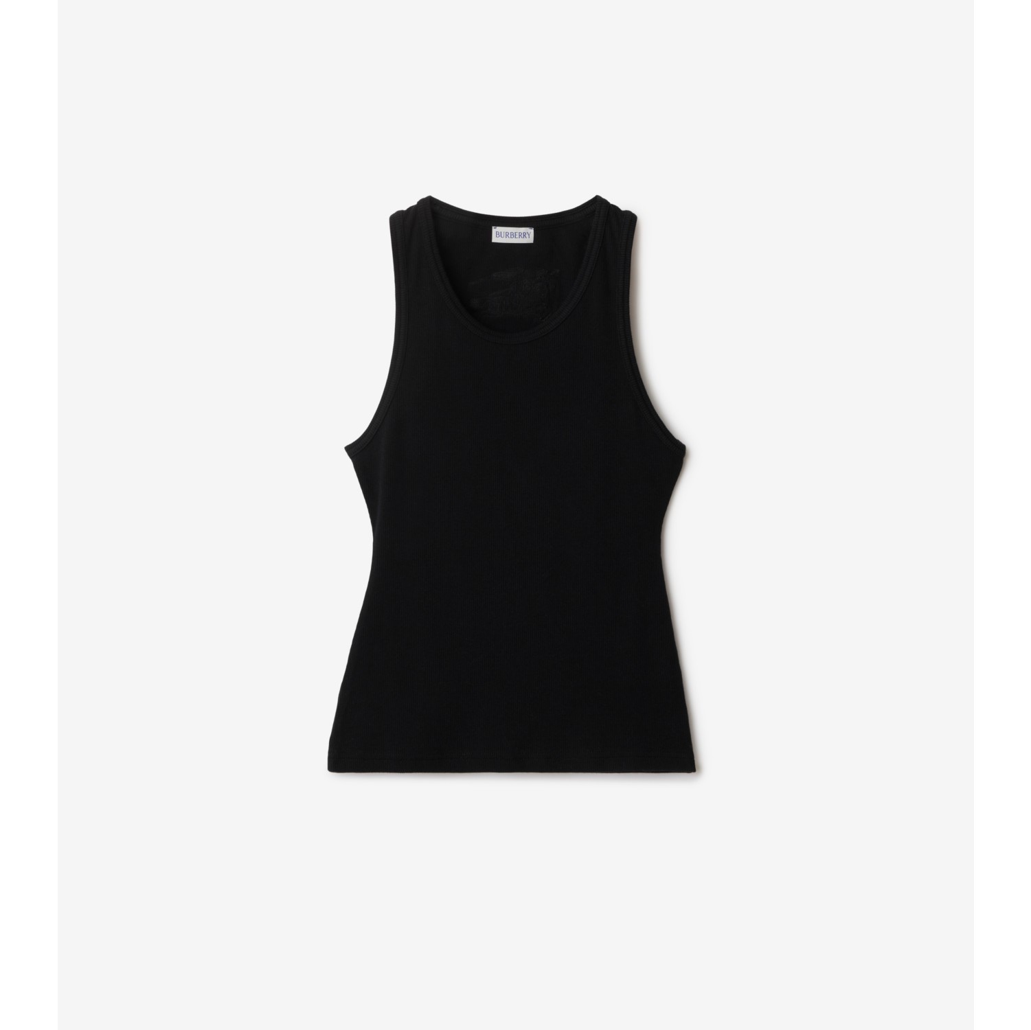 Stretch Cotton Tank Top in Black - Women | Burberry® Official