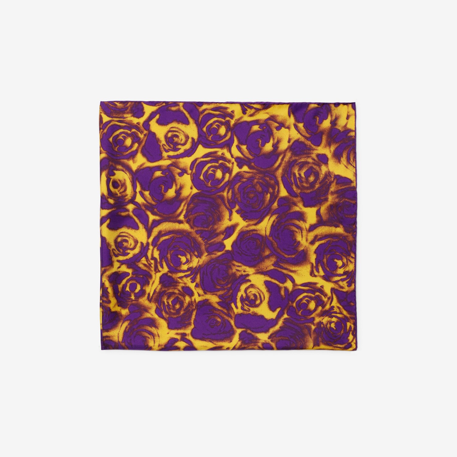 Foulard en soie à imprimé roses (Pear) | Site officiel Burberry®