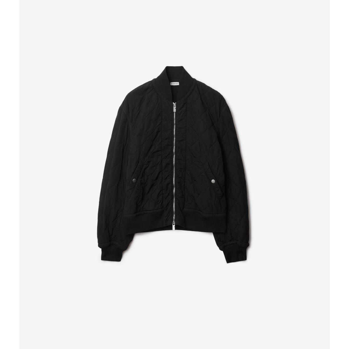 Burberry Stand Up-collar Quilted Bomber Jacket In Onyx