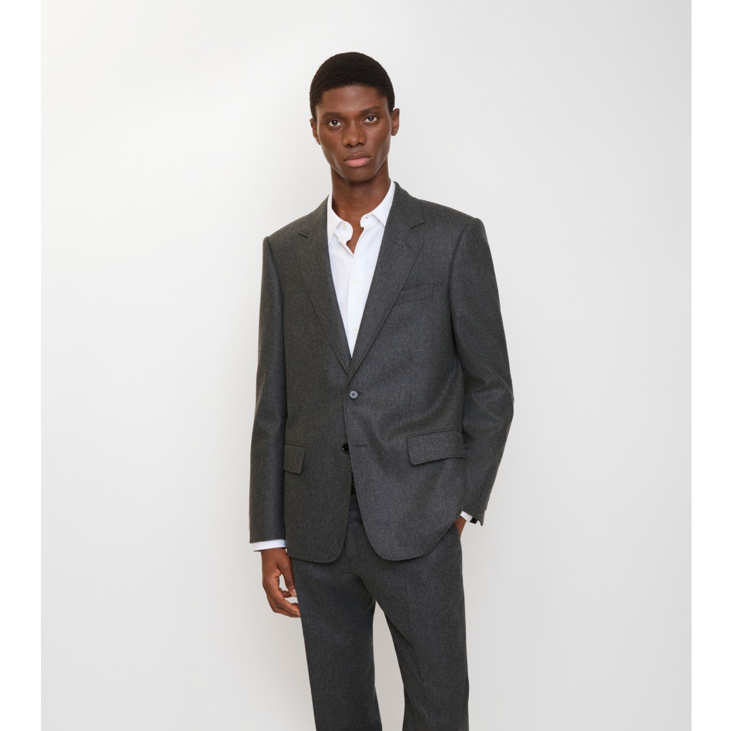 Wool Flannel Tailored Jacket in Brisk grey - Men | Burberry® Official