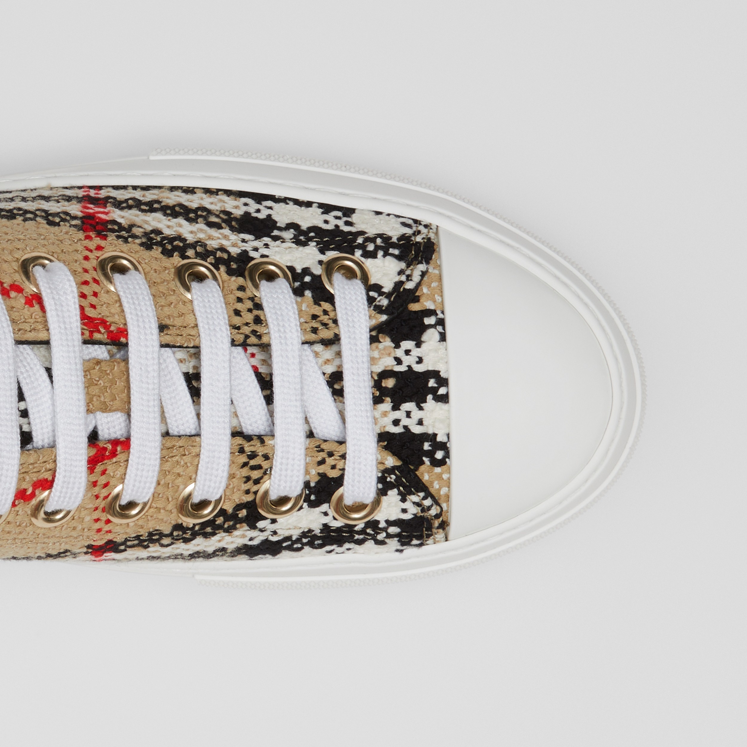Vintage Check Bouclé Sneakers in Archive Beige - Women | Burberry® Official - 2