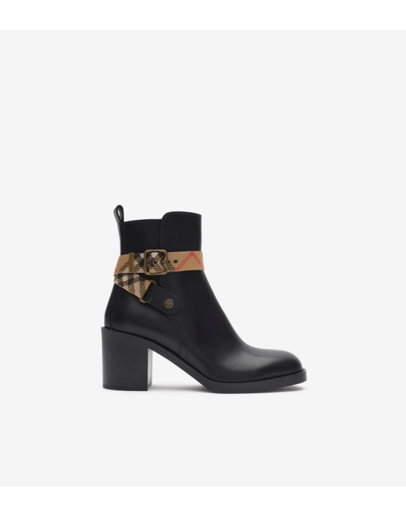 Leather Huntley Heel Boots