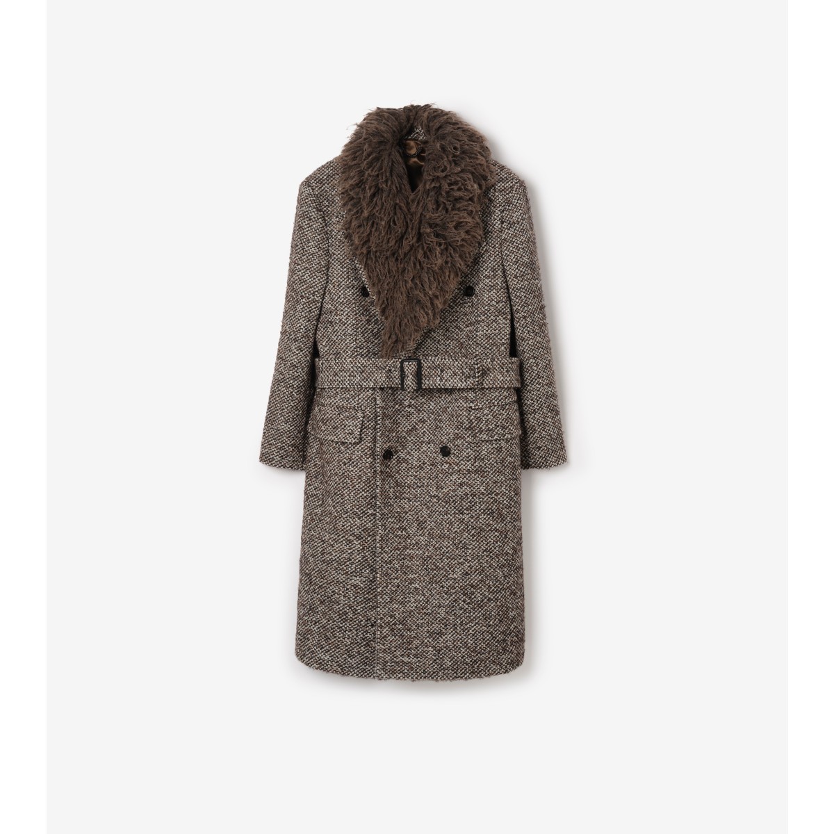  Wool Mohair Blend Tailored Coat
