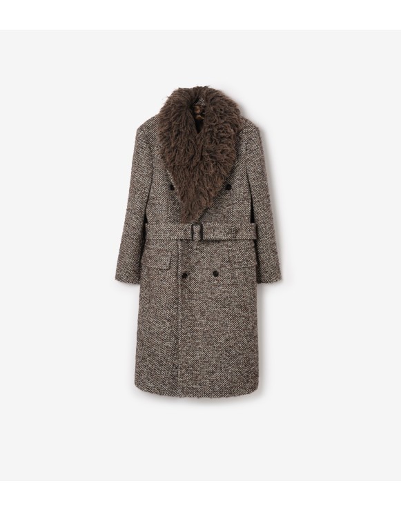 Wool Mohair Blend Tailored Coat