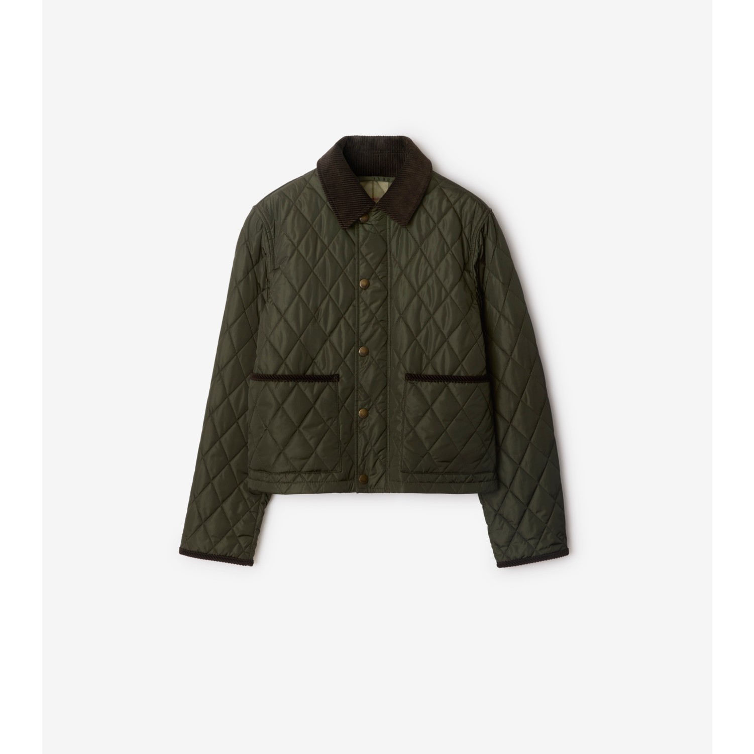 Cropped Quilted Nylon Jacket