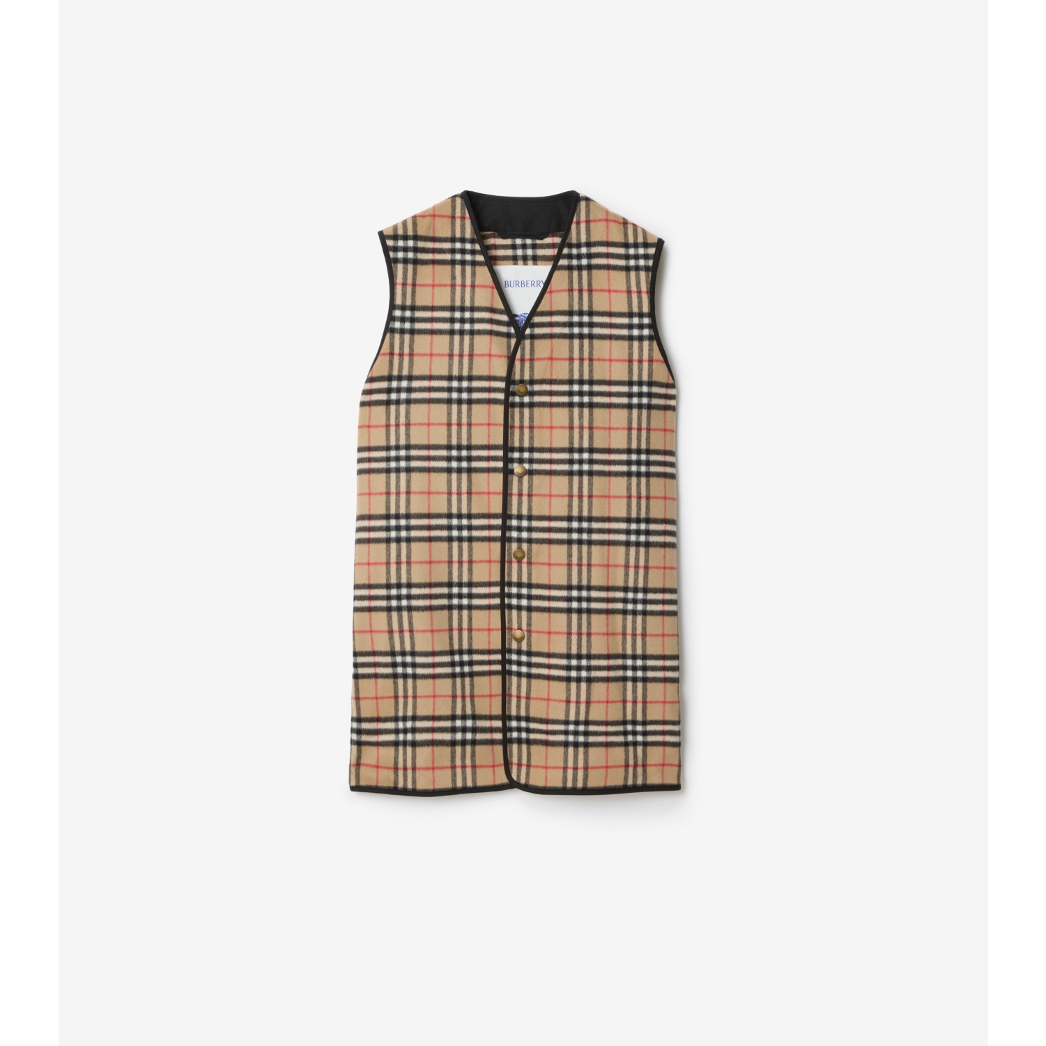 Check Wool Cashmere Warmer