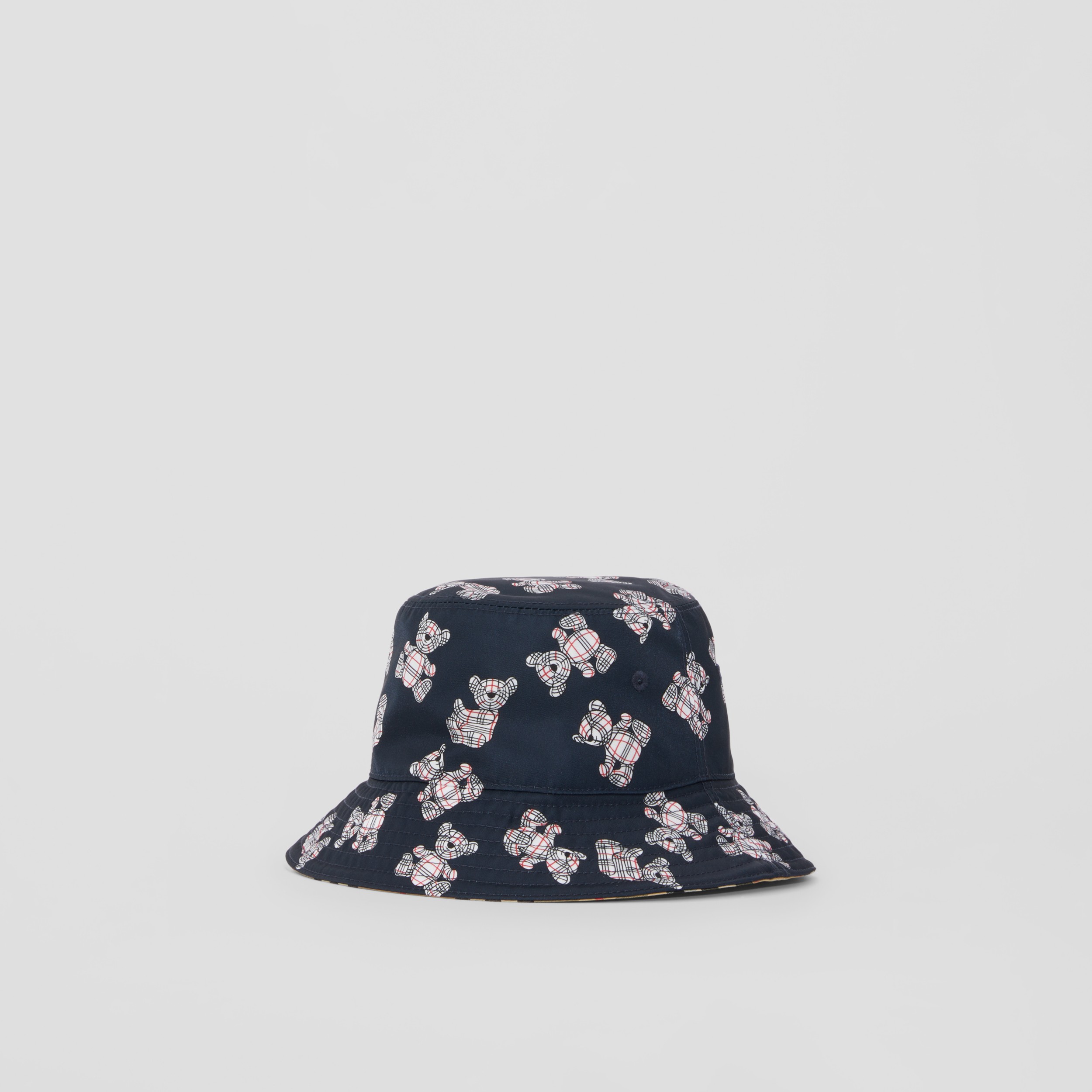 Reversible Thomas Bear Nylon Bucket Hat in Navy - Children | BurberryÂ® Official