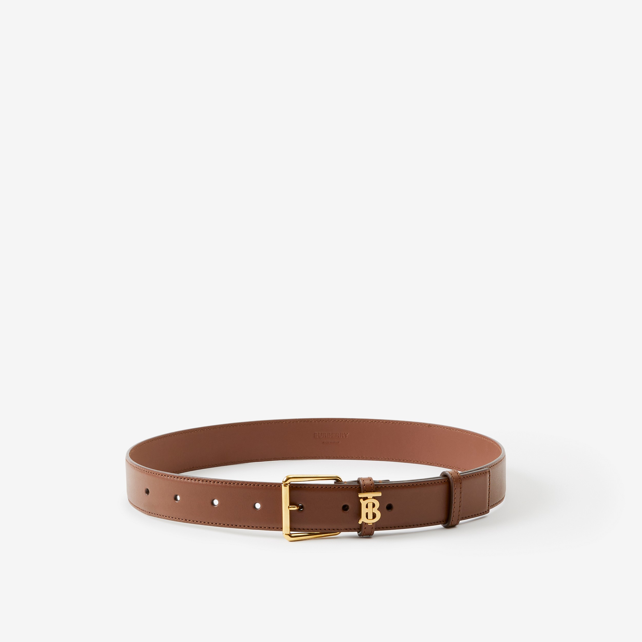 Leather TB Belt in Tan - Women | Burberry® Official - 1
