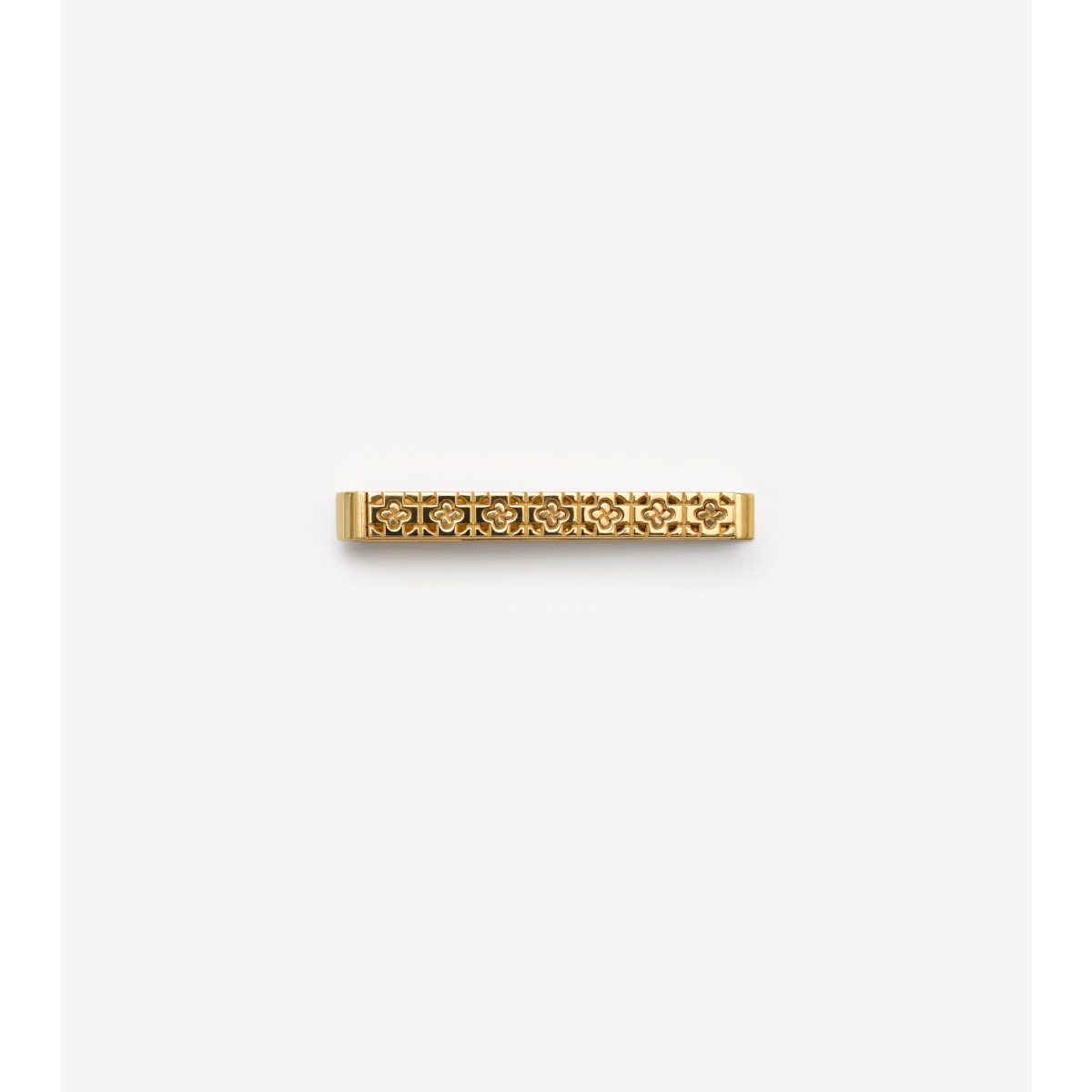 Burberry Rose Monogram Tie Bar In Gold
