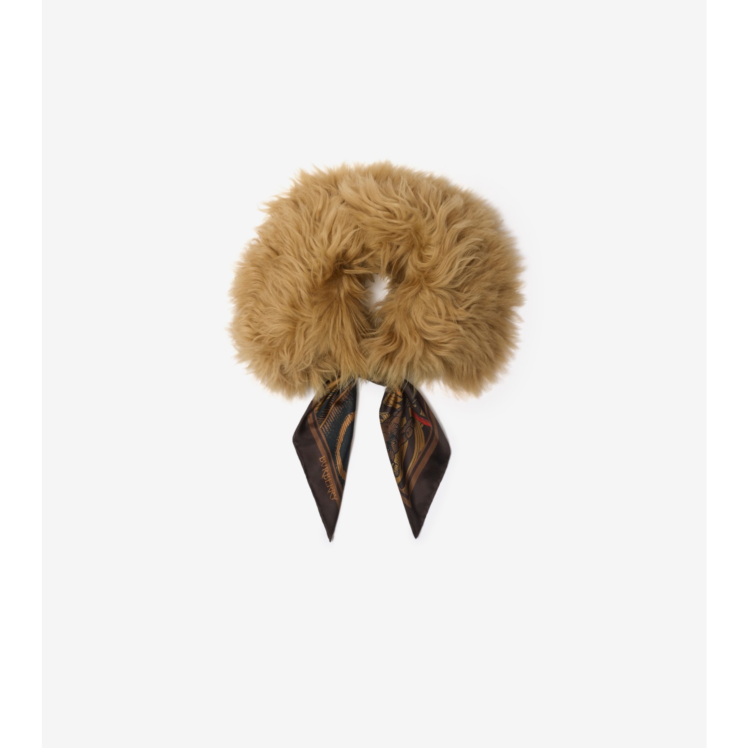 Scarf Trim Shearling Collar