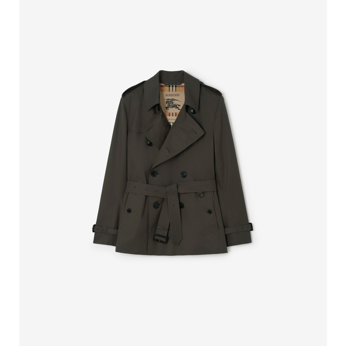  Check Extra-short Tropical Gabardine Kensington Trench Coat