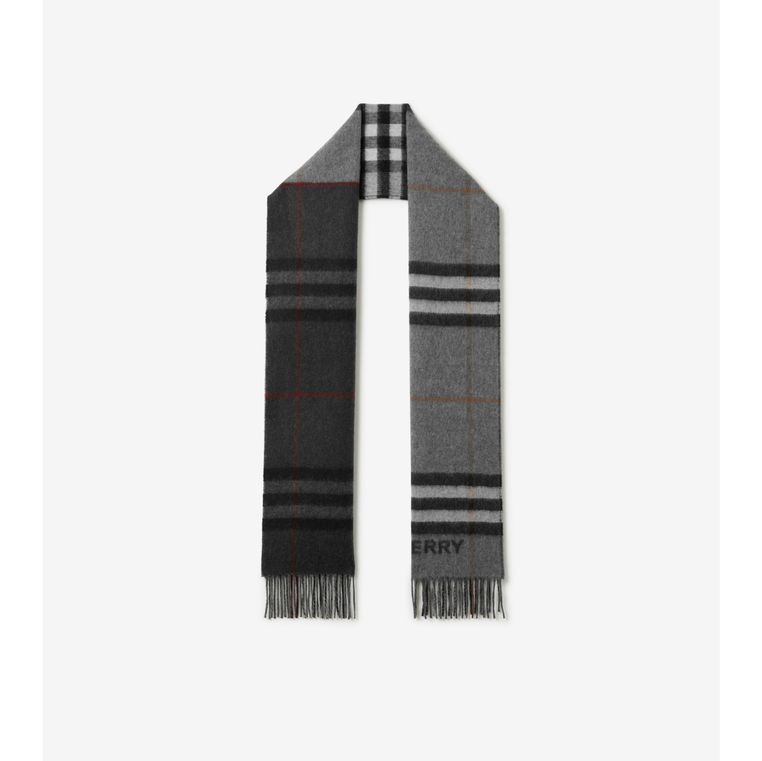 Grey burberry on sale cashmere scarf