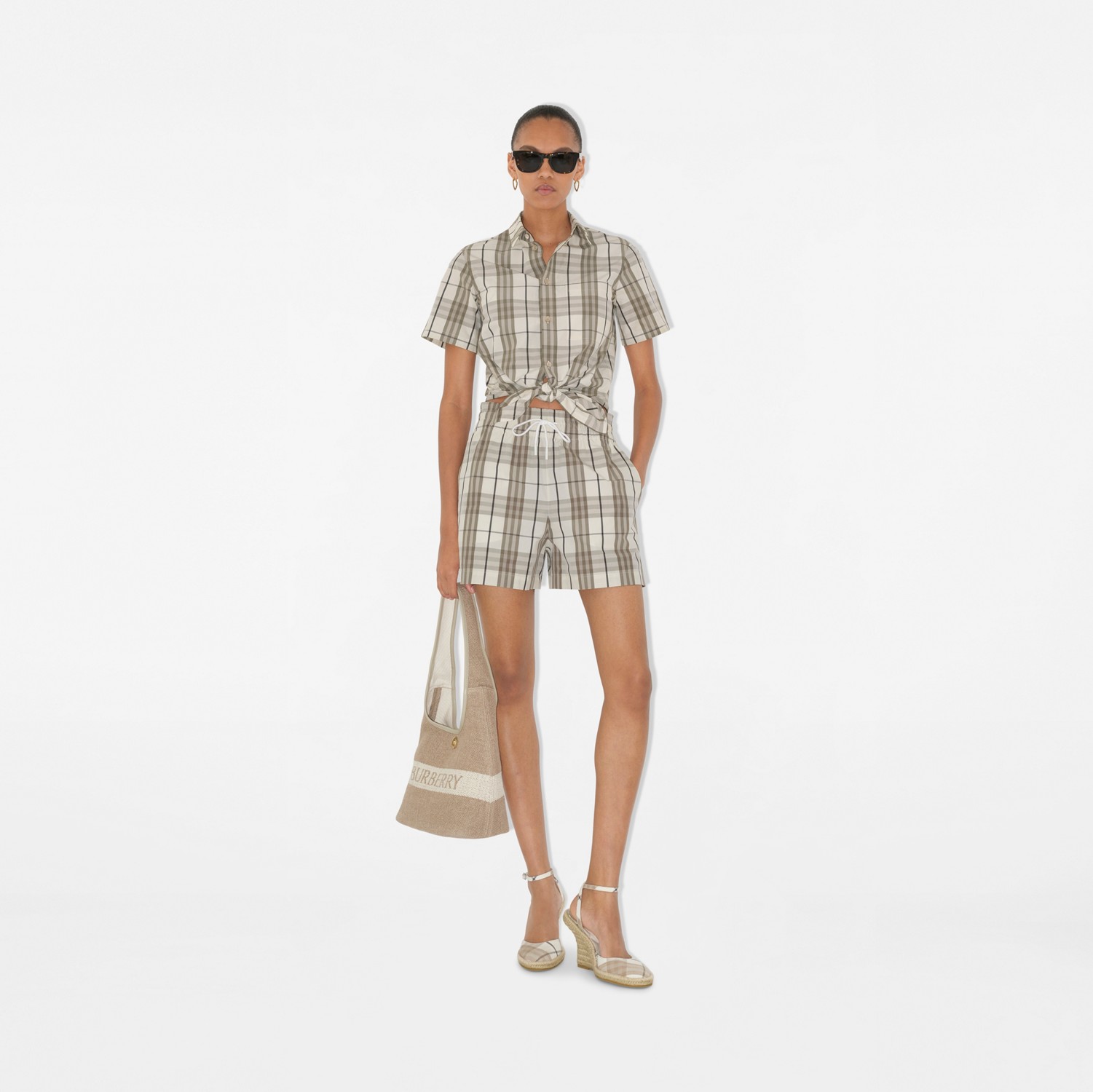 Cropped Check Cotton Shirt - Women | Burberry® Official Cropped Check Cotton Shirt - Women | Burberry® Official