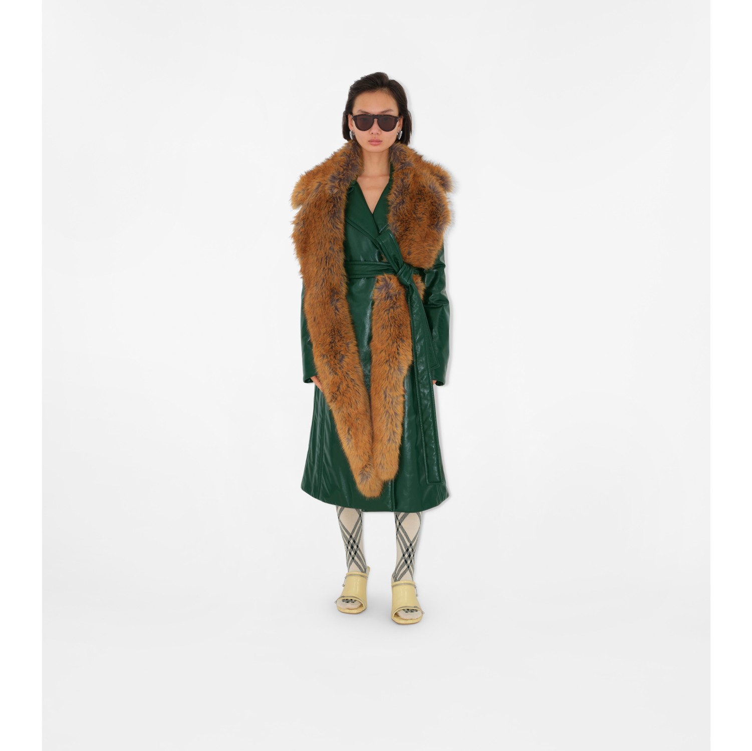 Burberry coat sales fur collar