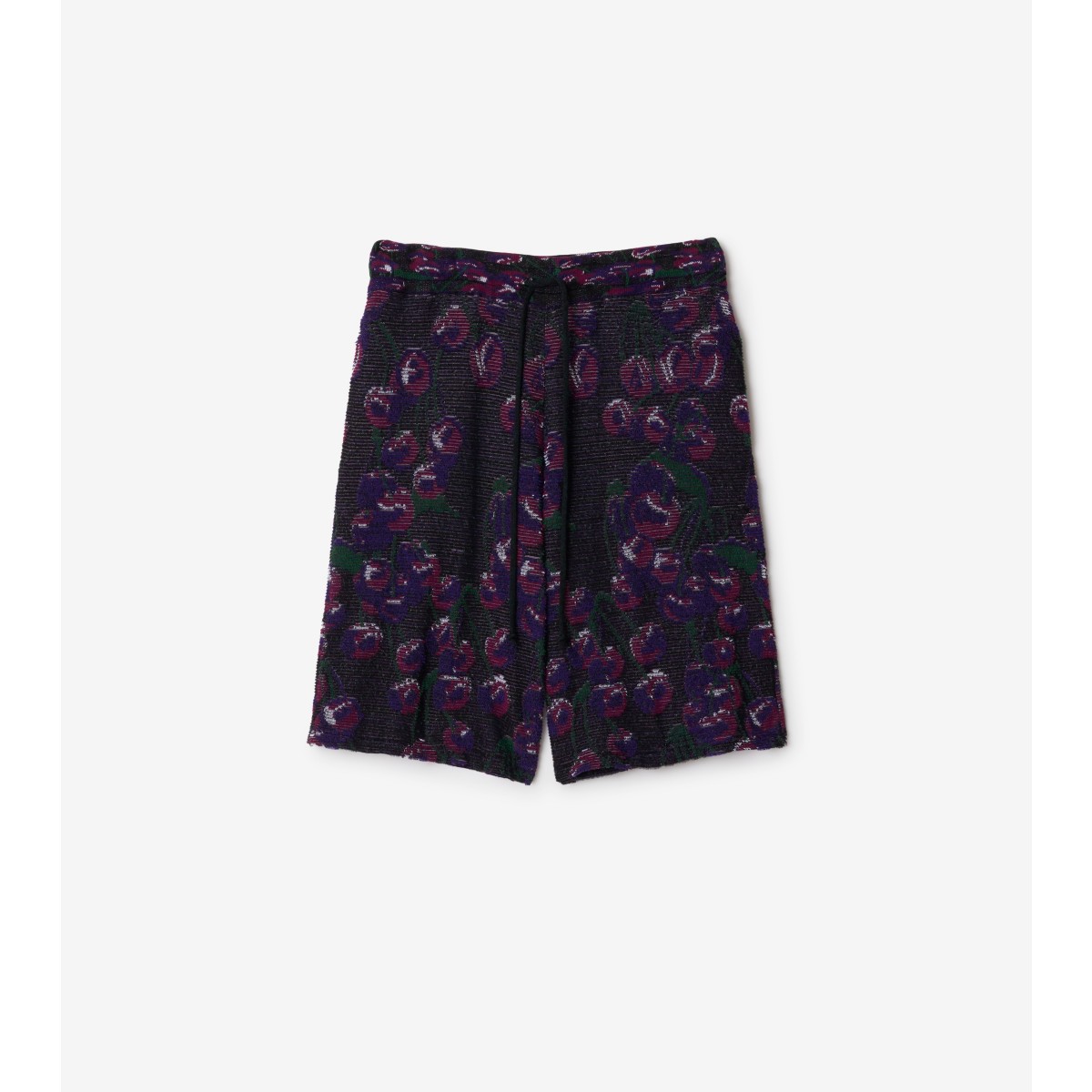 Shop Burberry Cherry Cotton Silk Shorts