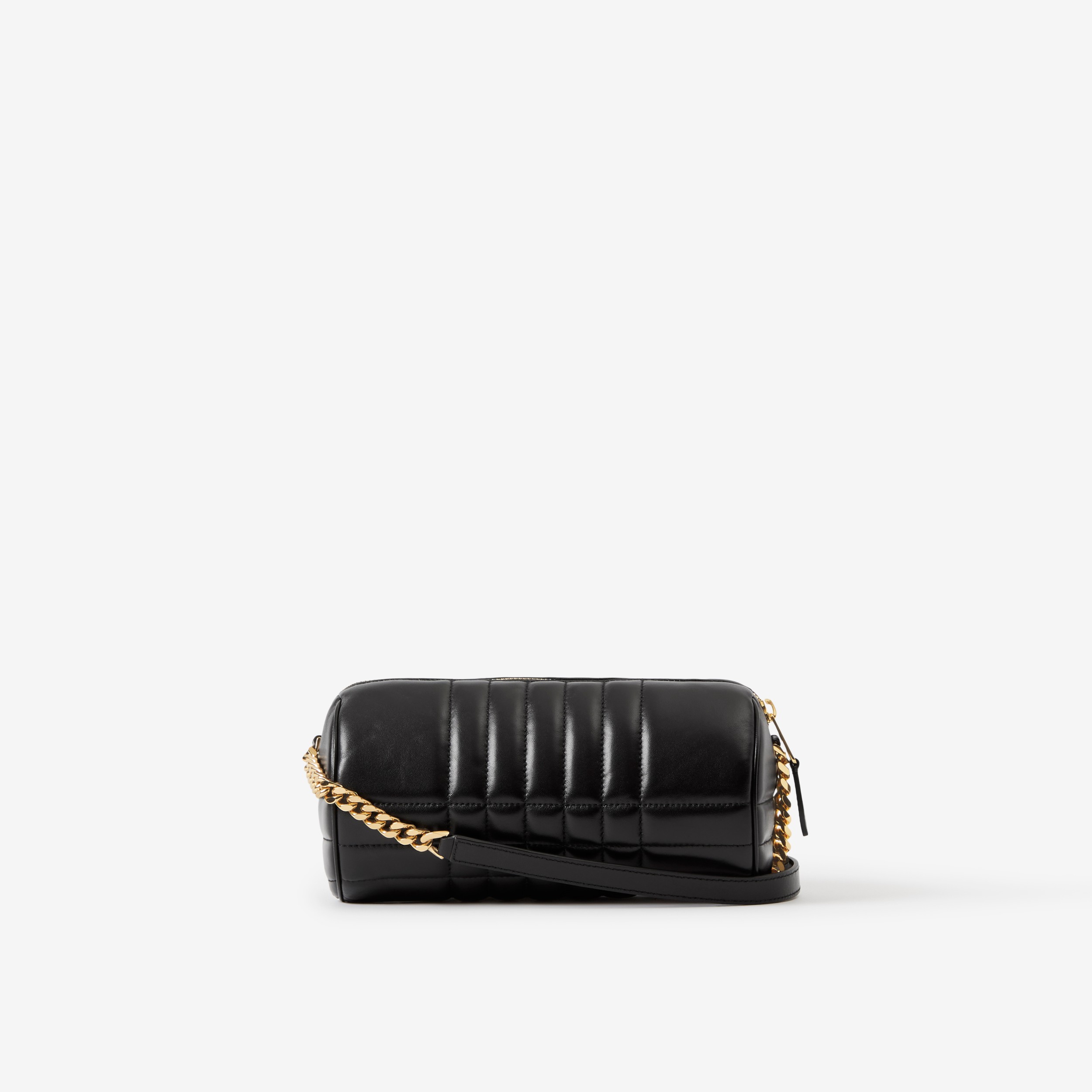 Quilted Leather Lola Barrel Bag in Black - Women | Burberry® Official