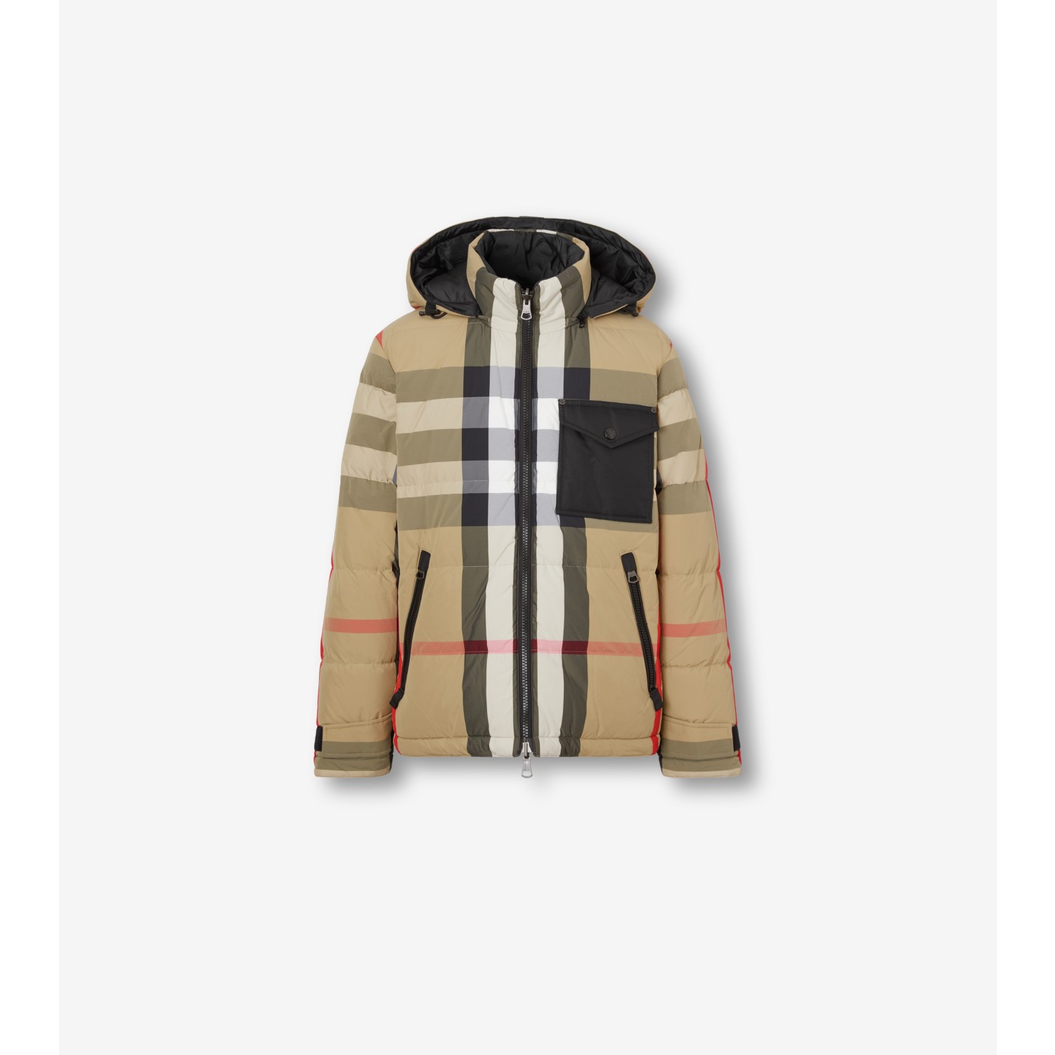 Reversible Check Puffer Jacket in Archive beige - Men | Burberry 