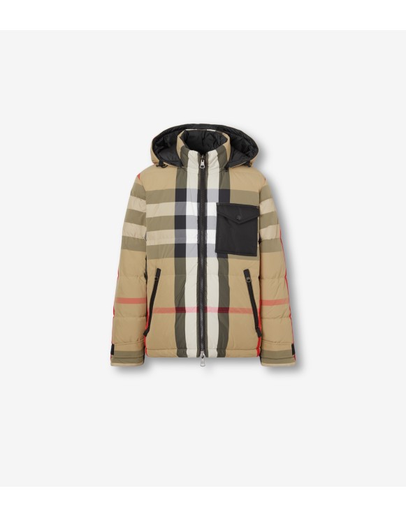 Reversible Check Puffer Jacket