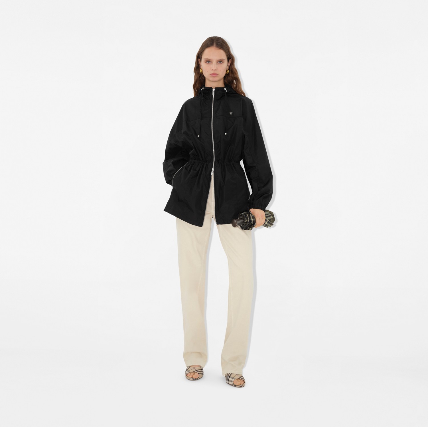 Short Nylon Cotton Parka in Black - Women | Burberry® Official Short Nylon Cotton Parka in Black - Women | Burberry® Official