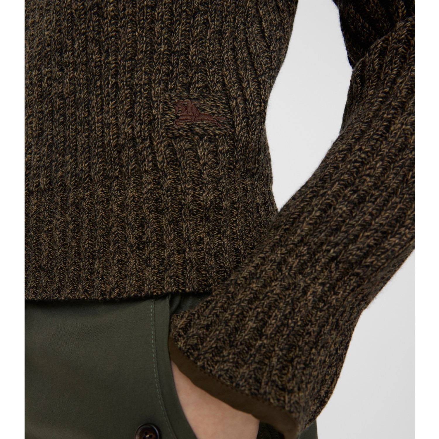 Wool Cashmere Sweater in Juniper green - Women | Burberry® Official