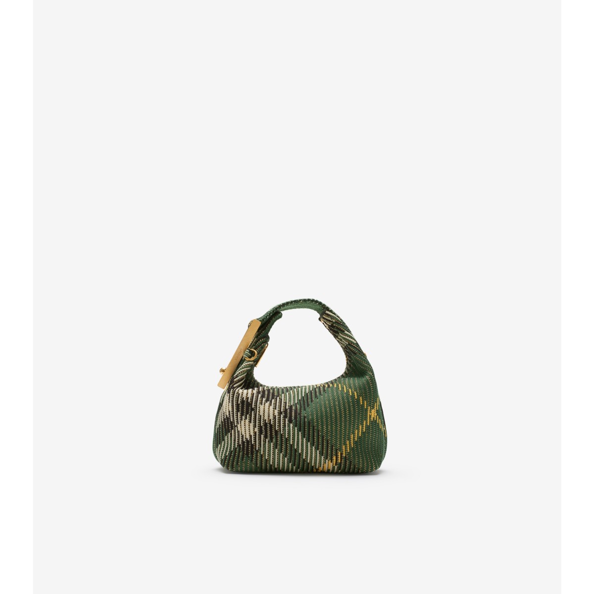 Shop Burberry Micro Peg Chain Bag In Ivy