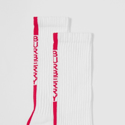 red off white socks