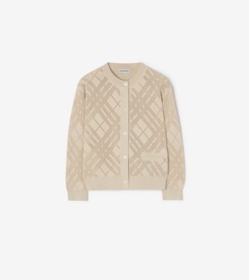 BURBERRY - コンパクトカーディガン&半袖ニット　ベージュ ポインテルニット コットンカーディガン (クラムベージュ) | Burberry