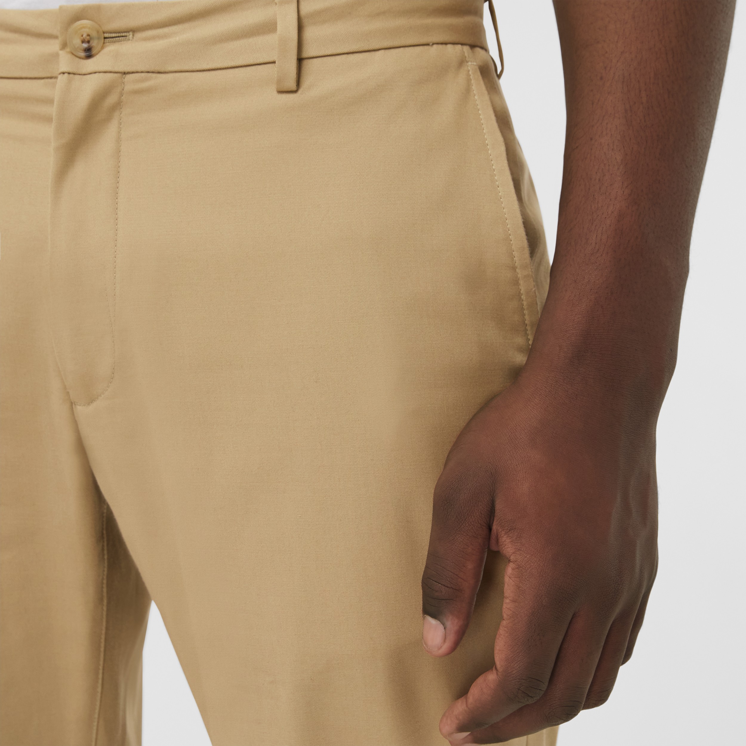 Fit Chinos in Honey - Men | Burberry Kong S.A.R., China