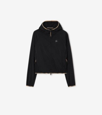 3*9様 BURBERRY　ナイロンジャケット　パーカー　バーバリー　ブラック Stretch Nylon Hooded Jacket in Black - Women | Burberry® Official