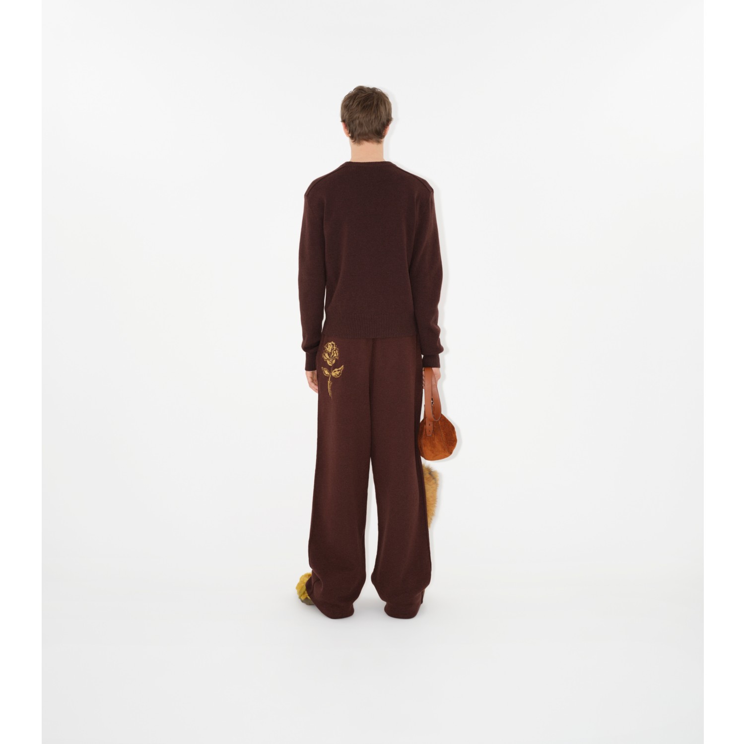 Rose Wool Blend Sweater in Treacle - Men | Burberry® Official