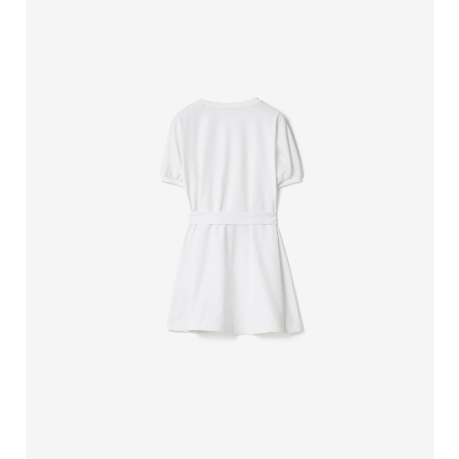Check Trim Cotton T-shirt Dress