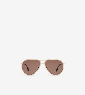 Pilot Sunglasses in Dark brown Men Burberry Official