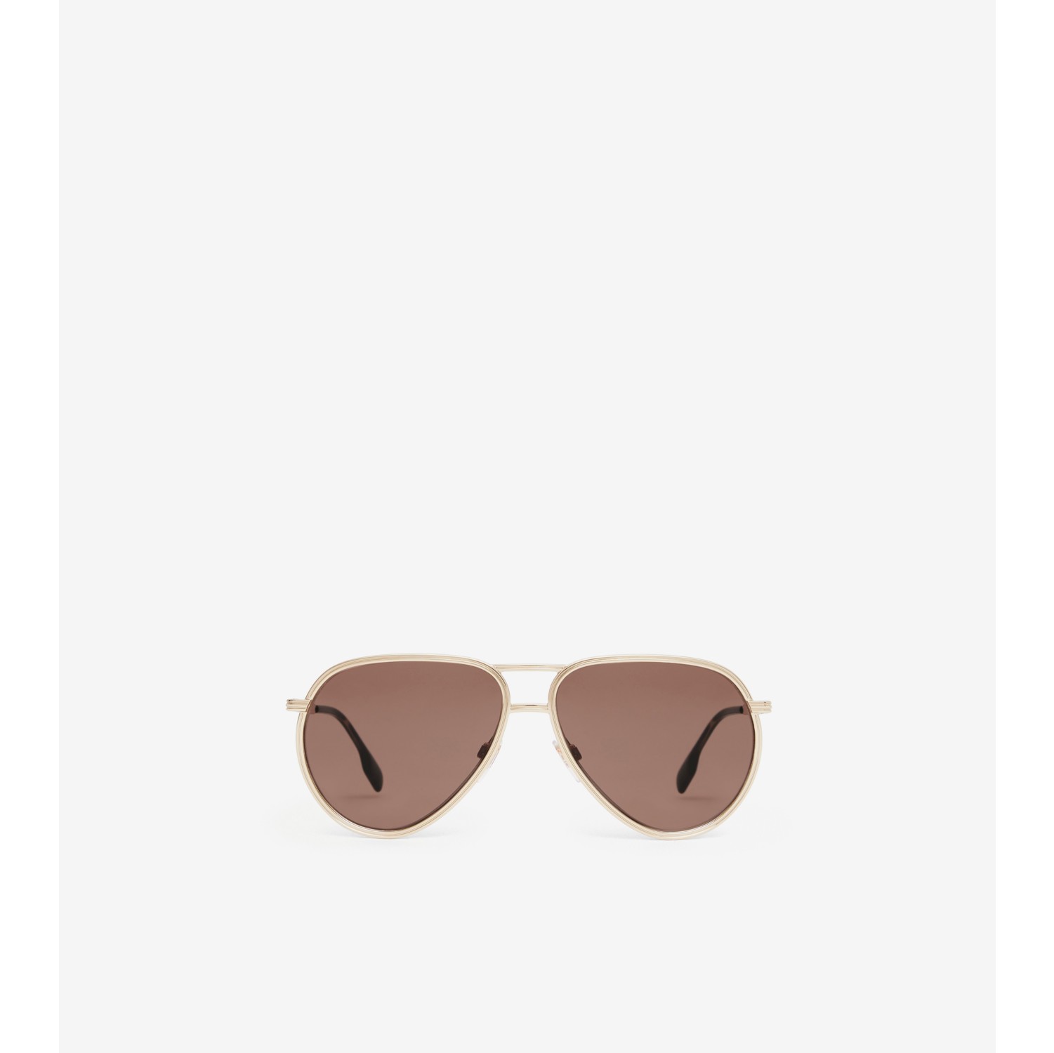 Lunettes de soleil aviateur Marron fonc Homme Site officiel