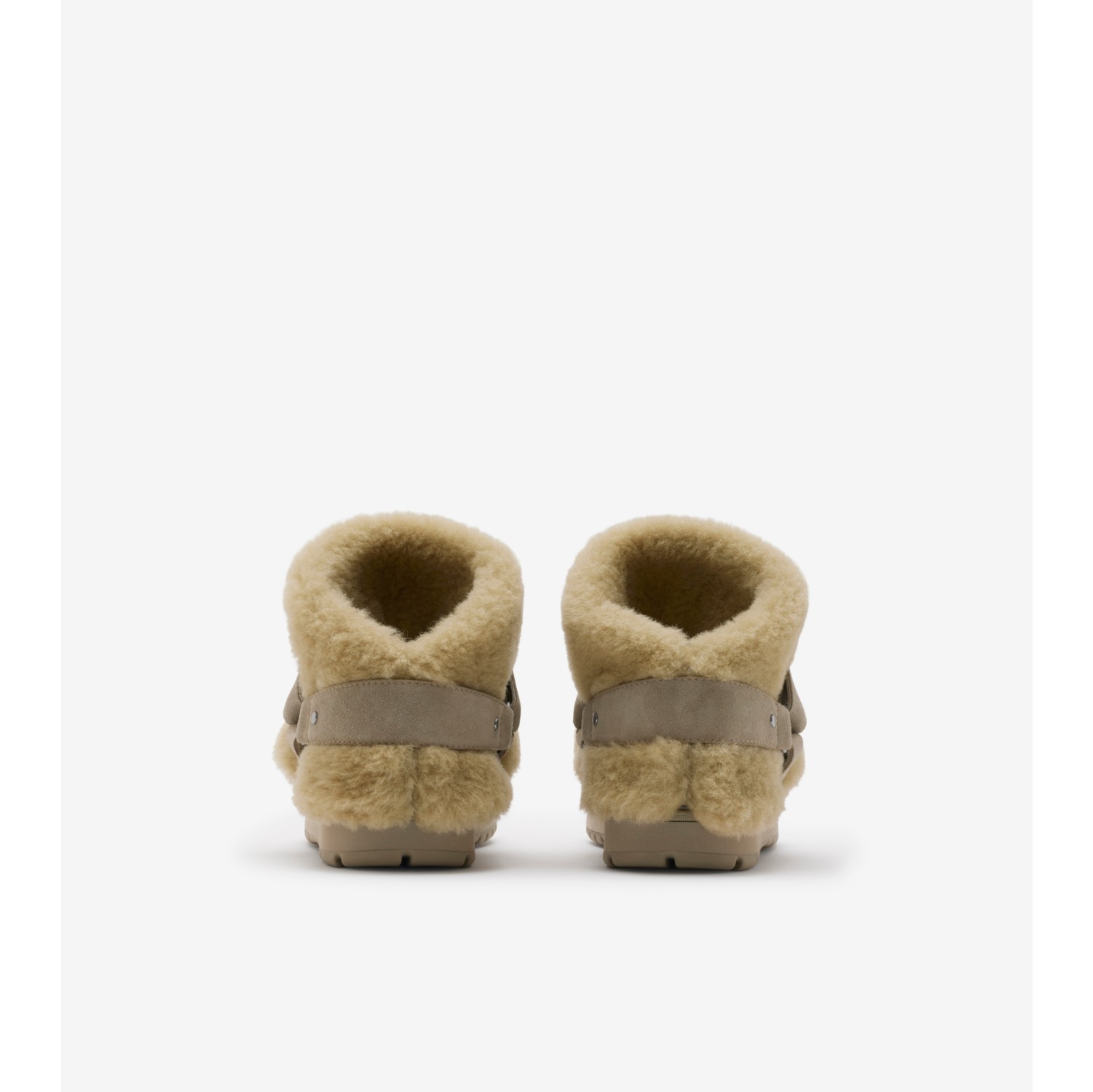 Bottines Chubby en cuir velours et shearling