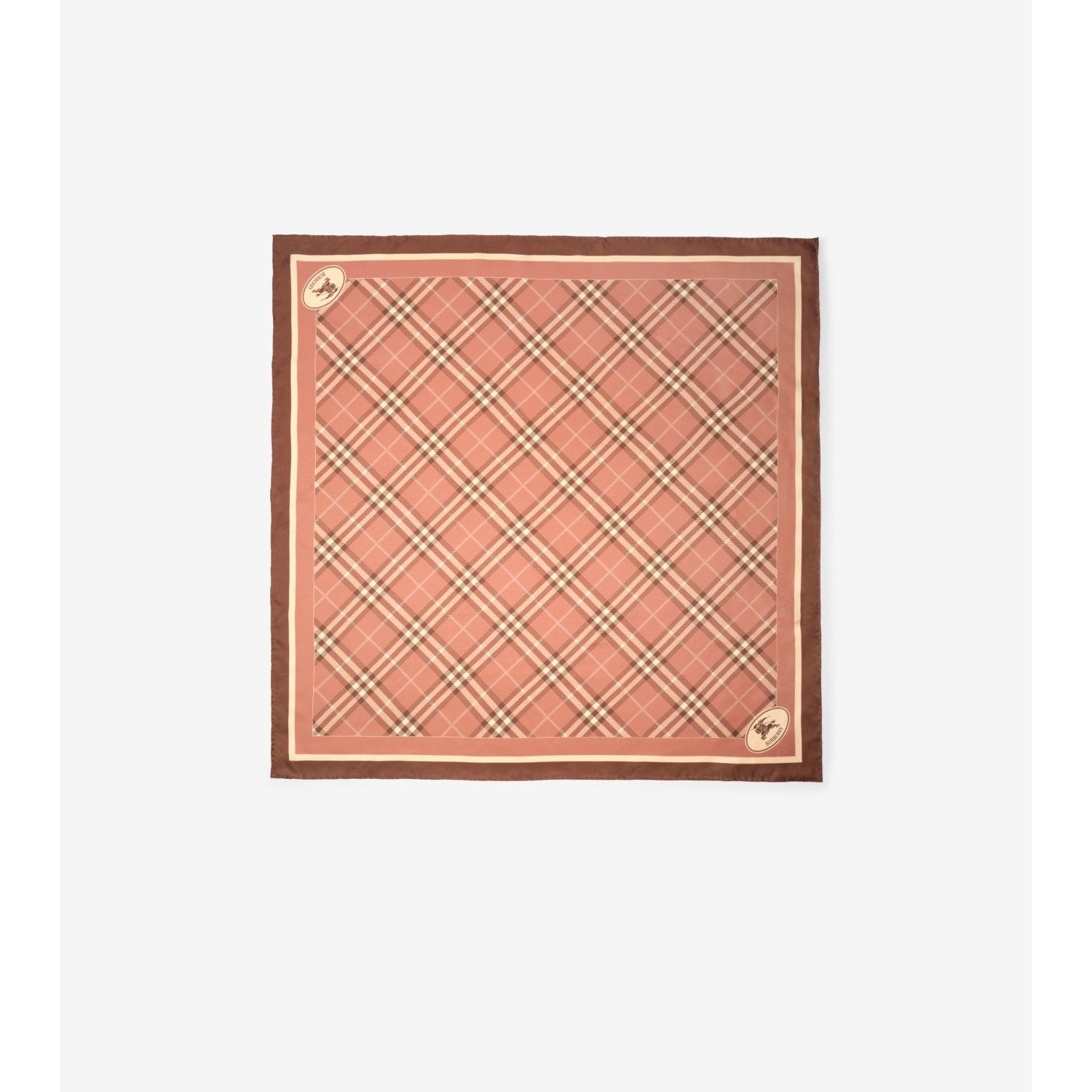 Check Knight Stamp Silk Scarf - thumbnail 5