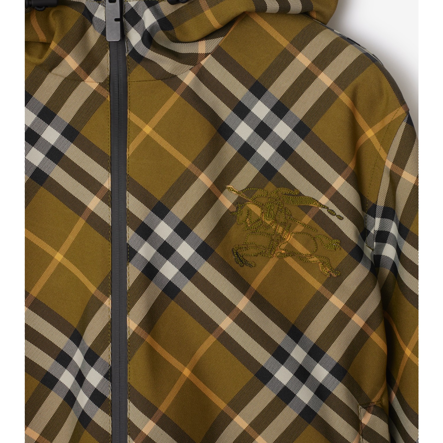 Cropped Reversible Check Jacket