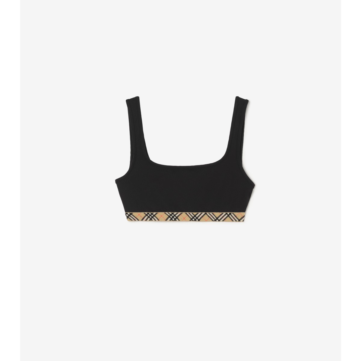  Check Trim Bikini Top