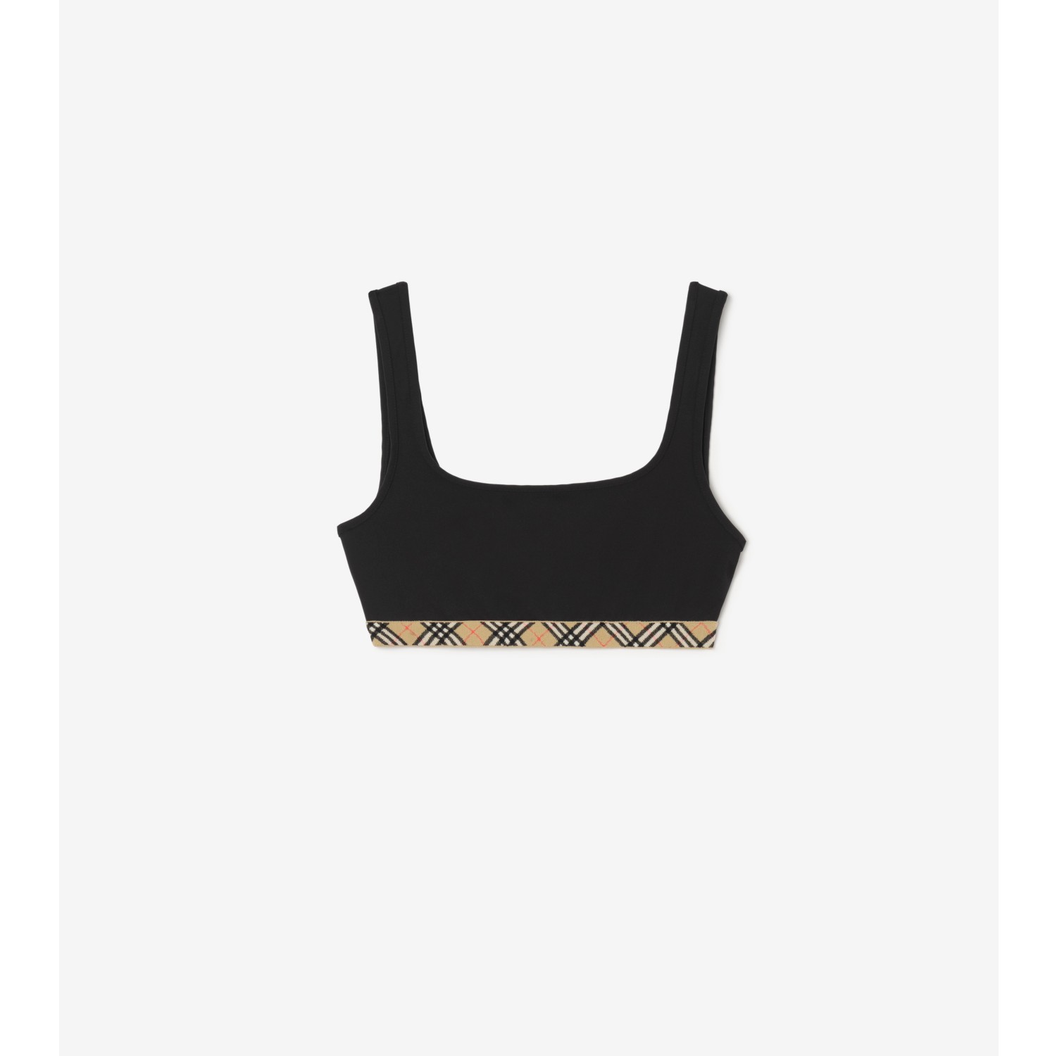 Check Trim Bikini Top