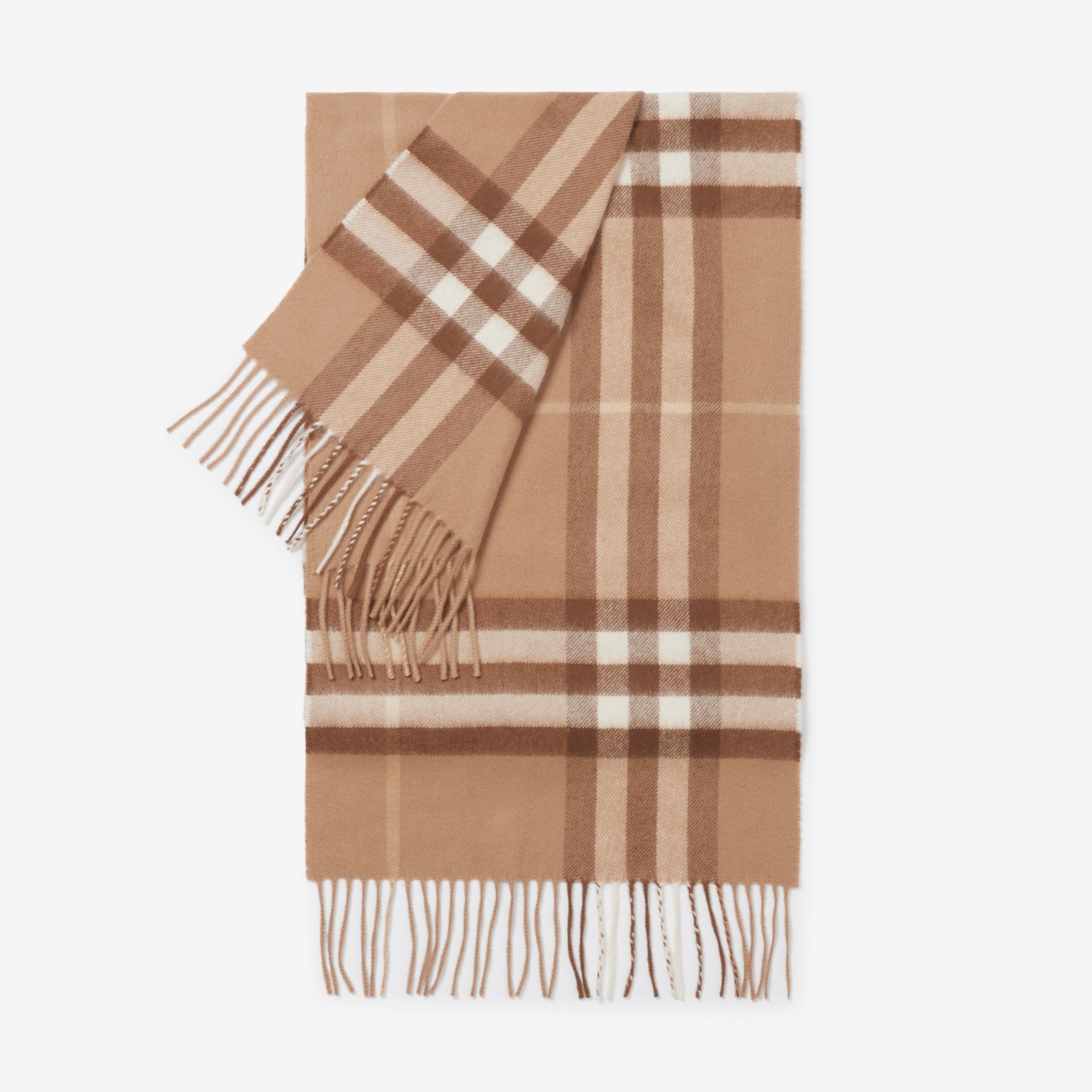 The Burberry Check Cashmere Scarf in Mid Camel | Burberry® Official - 3