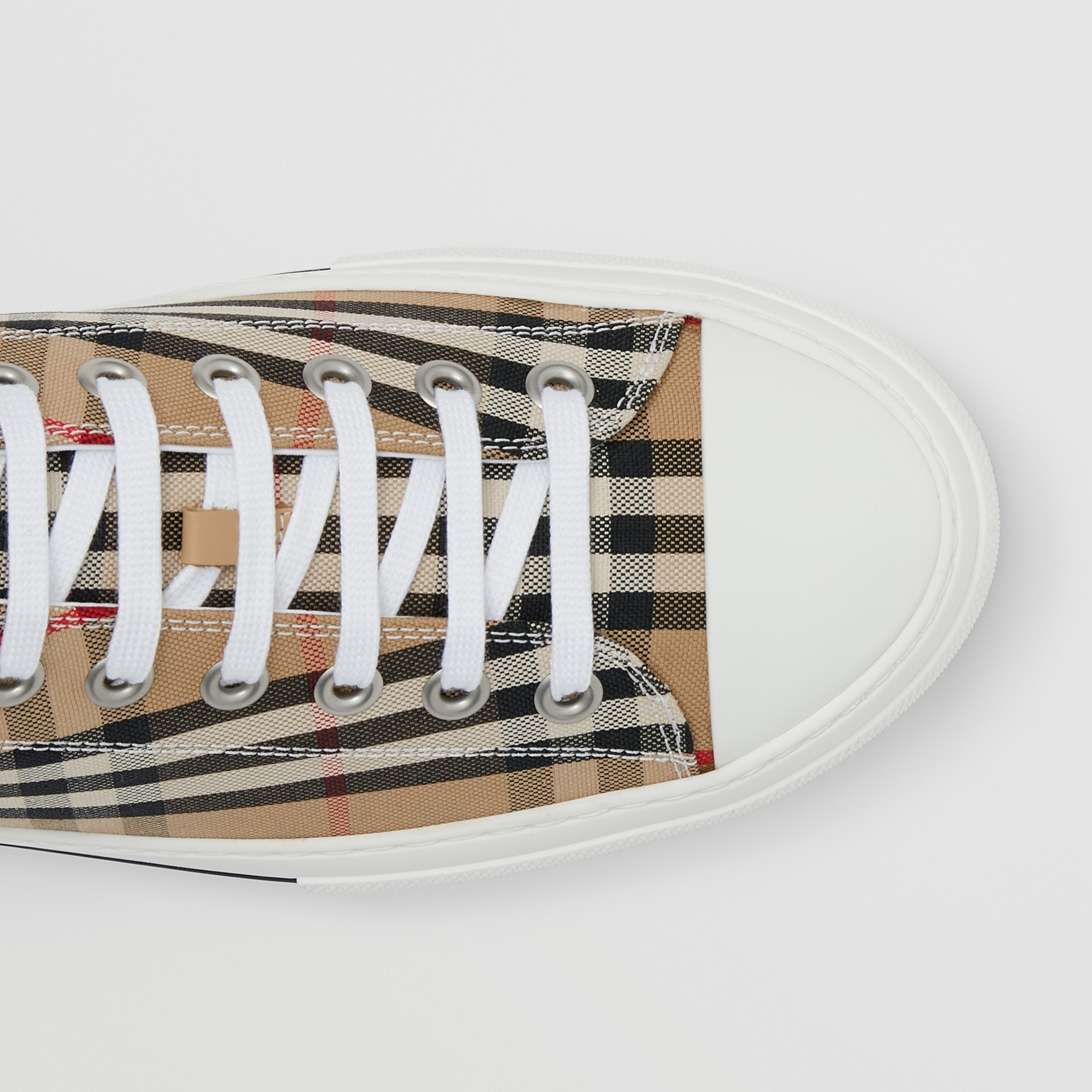 Vintage Check Cotton Sneakers in Archive Beige - Men | Burberry® Official - 2