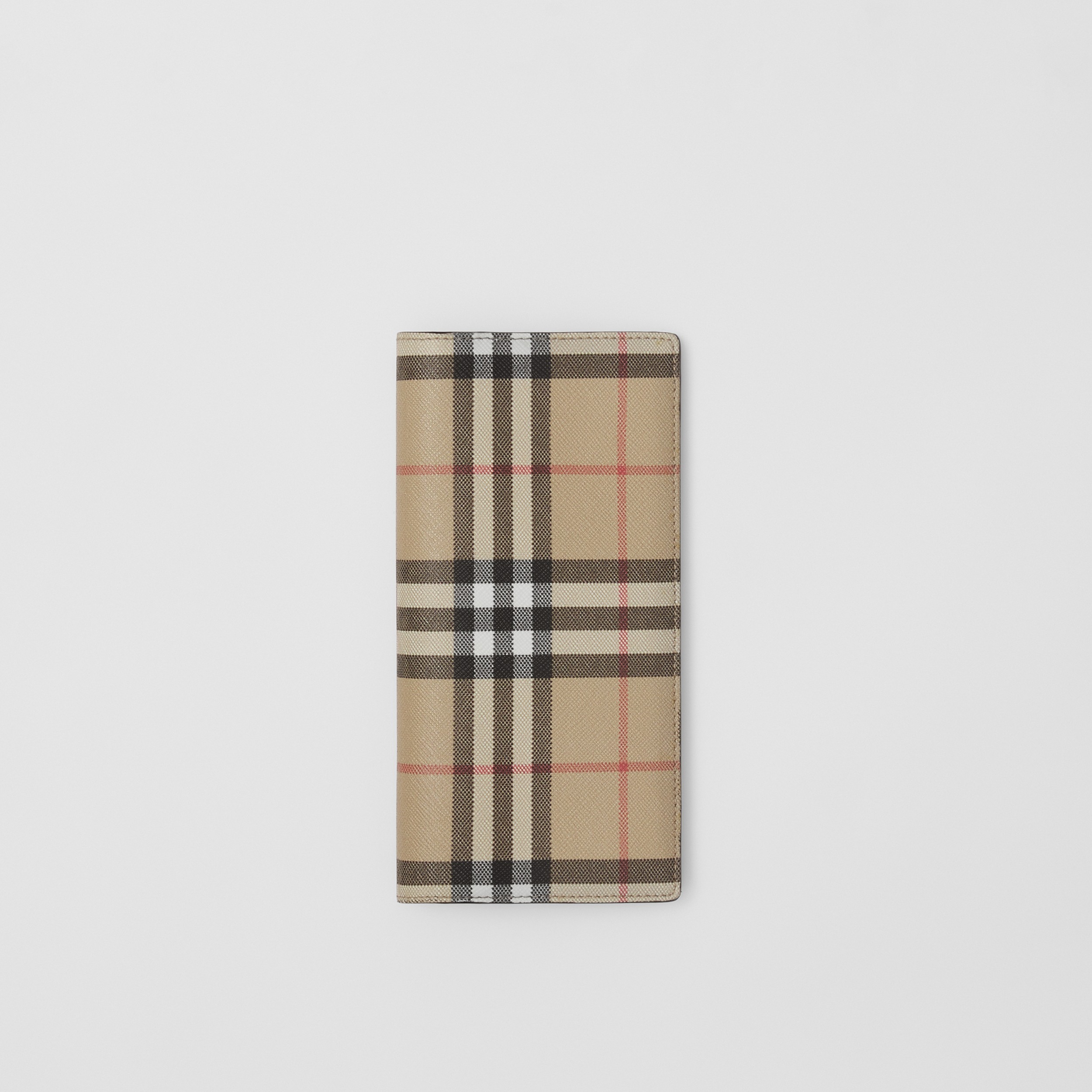 Vintage Check E-canvas Continental Wallet in Archive Beige - Men | Burberry® Official - 1
