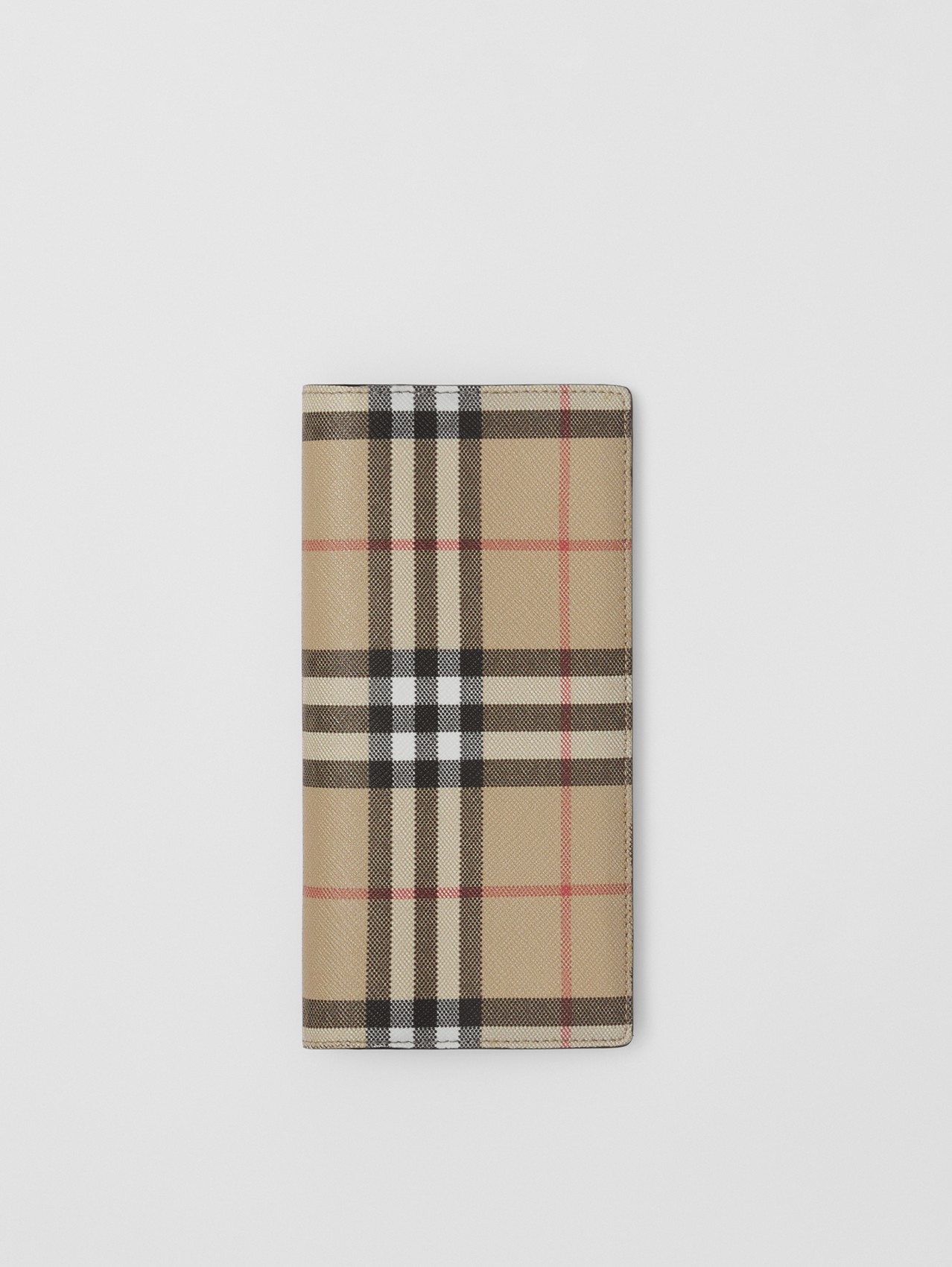 Vintage Check E-canvas Continental Wallet in Archive Beige