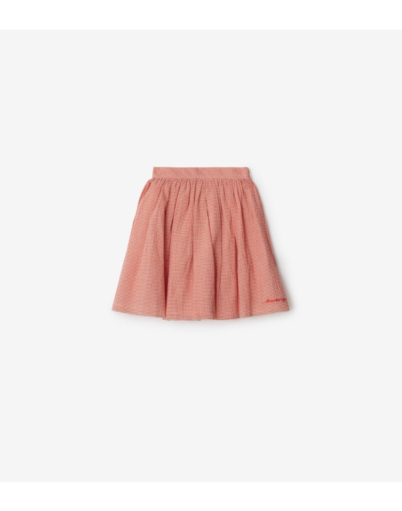 Jupe en coton vichy