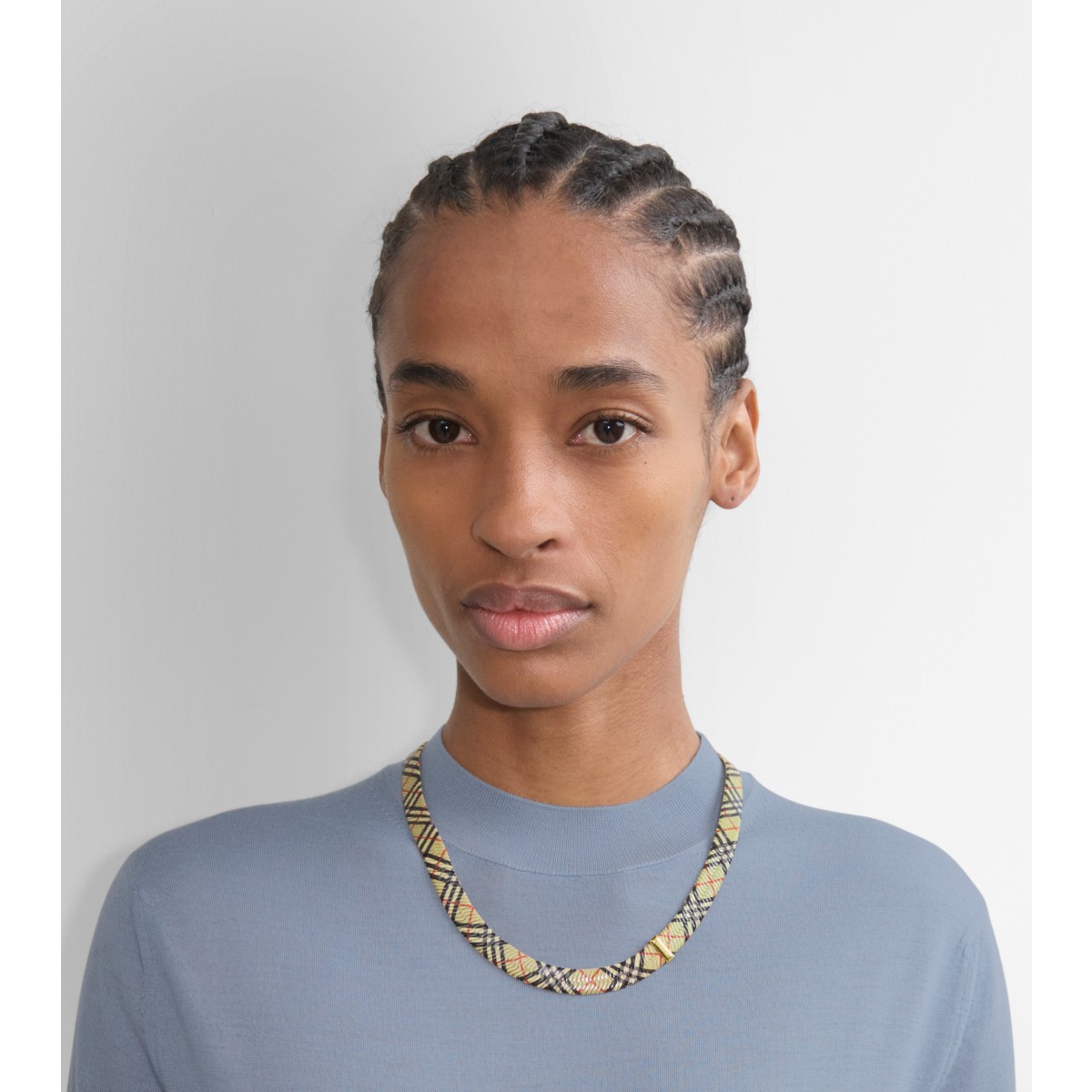  Check Print Necklace