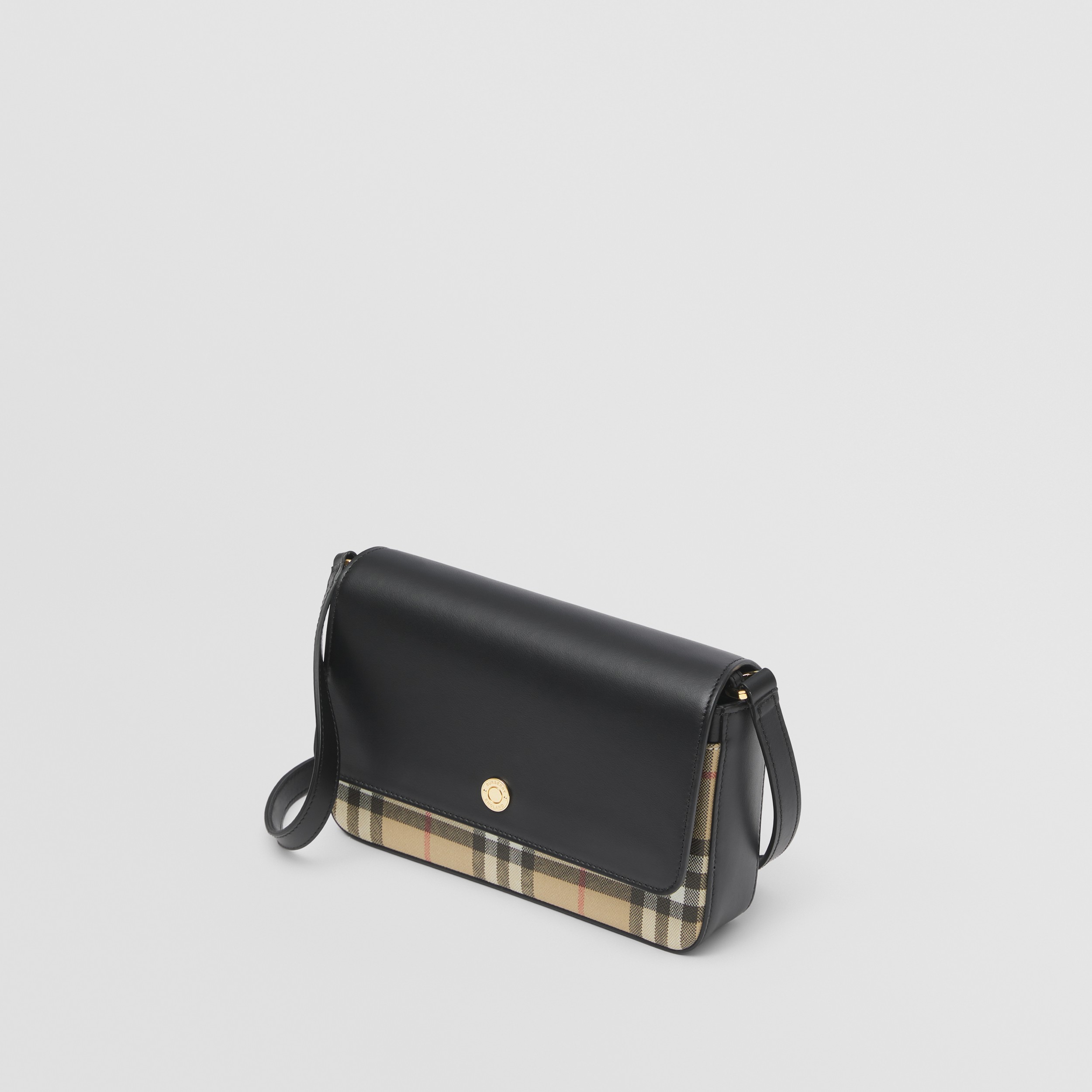 Kleine Tasche aus Bioleder im Vintage Check-Design (Vintage-beige/schwarz) - Damen | Burberry® - 4