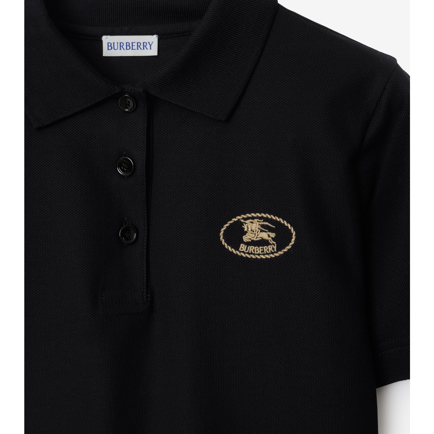 Cotton Polo Shirt in Black - Women | Burberry® Official